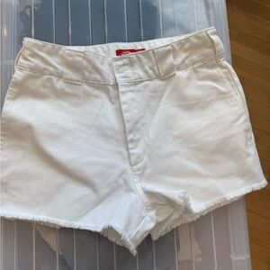 Women dickies white shorts 27